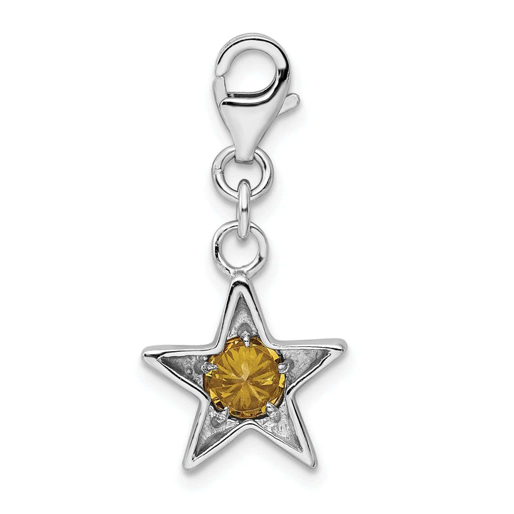 Lovely Rita's Pendants & Charms Silver November C.Z Birthstone Star Charm