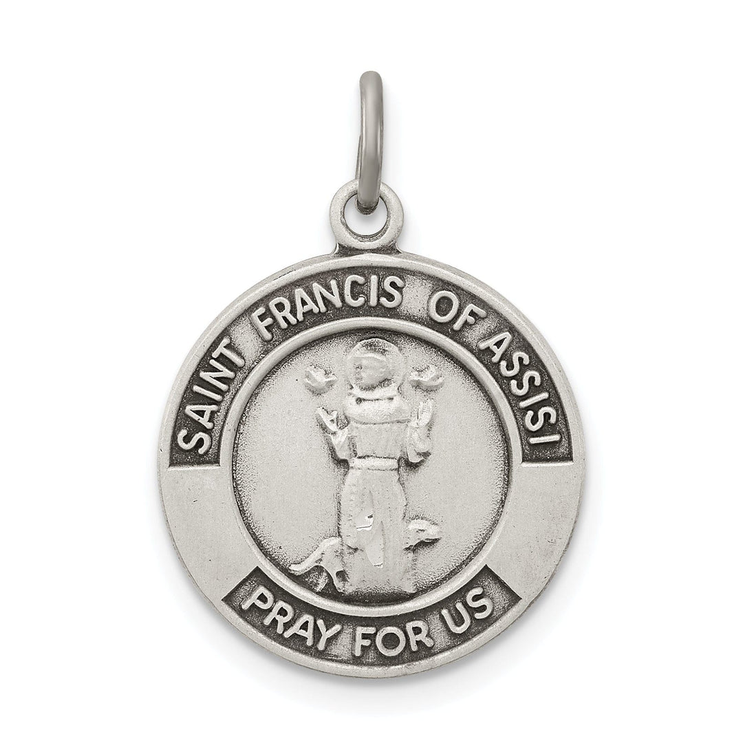 Lovely Rita's Pendants & Charms Silver Oxidized Saint Francis of Assisi Medal
