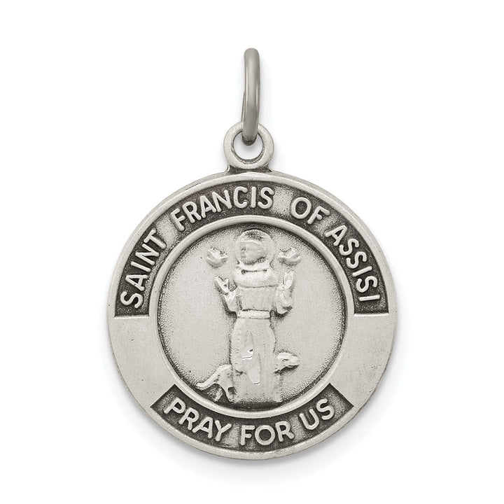 Lovely Rita's Pendants & Charms Silver Oxidized Saint Francis of Assisi Medal