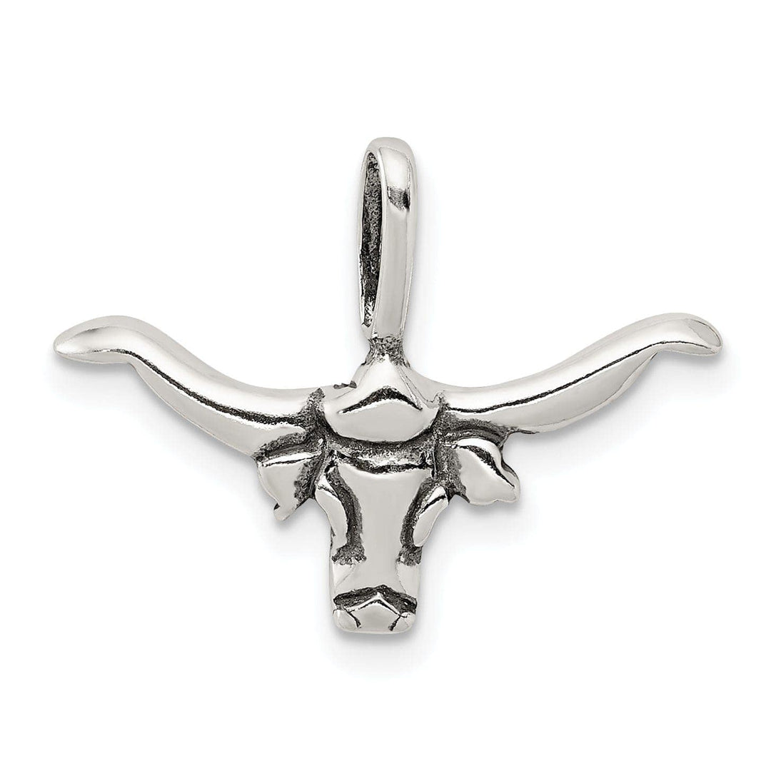 Lovely Rita's Pendants & Charms Silver Polish Antique Bull with Horns Charm