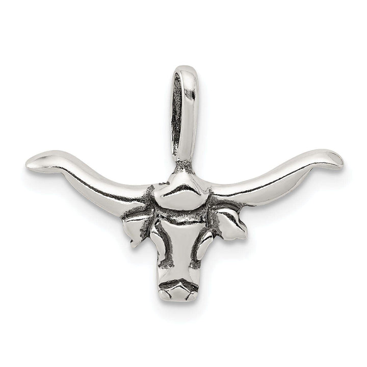 Lovely Rita's Pendants & Charms Silver Polish Antique Bull with Horns Charm