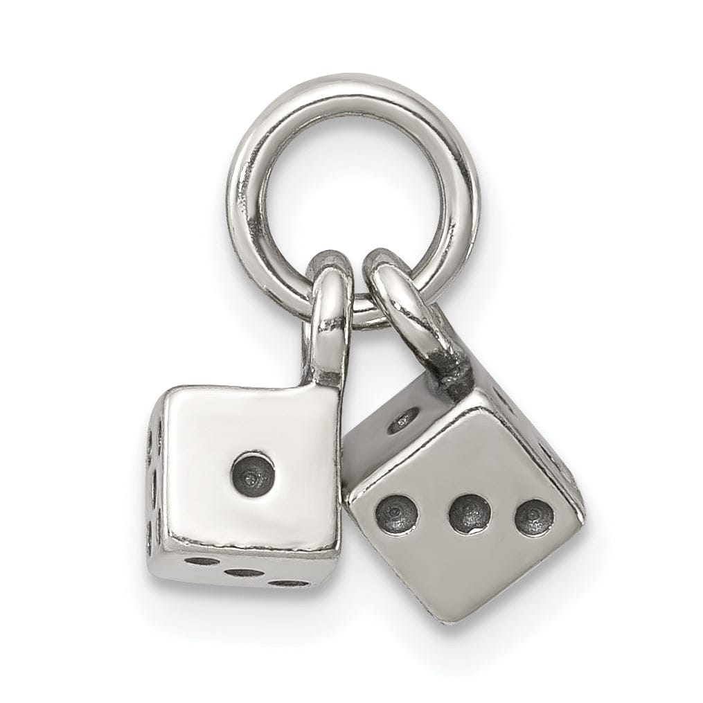 Lovely Rita's Pendants & Charms Silver Polish Antique Moveable 3-D Dice Charm