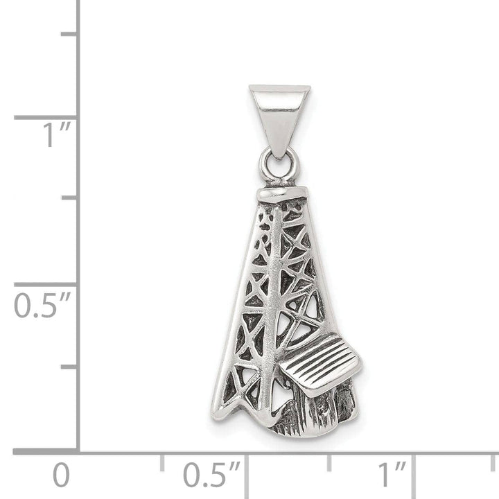 Lovely Rita's Pendants & Charms Silver Polish Antiqued Finish Oil Derrick Charm