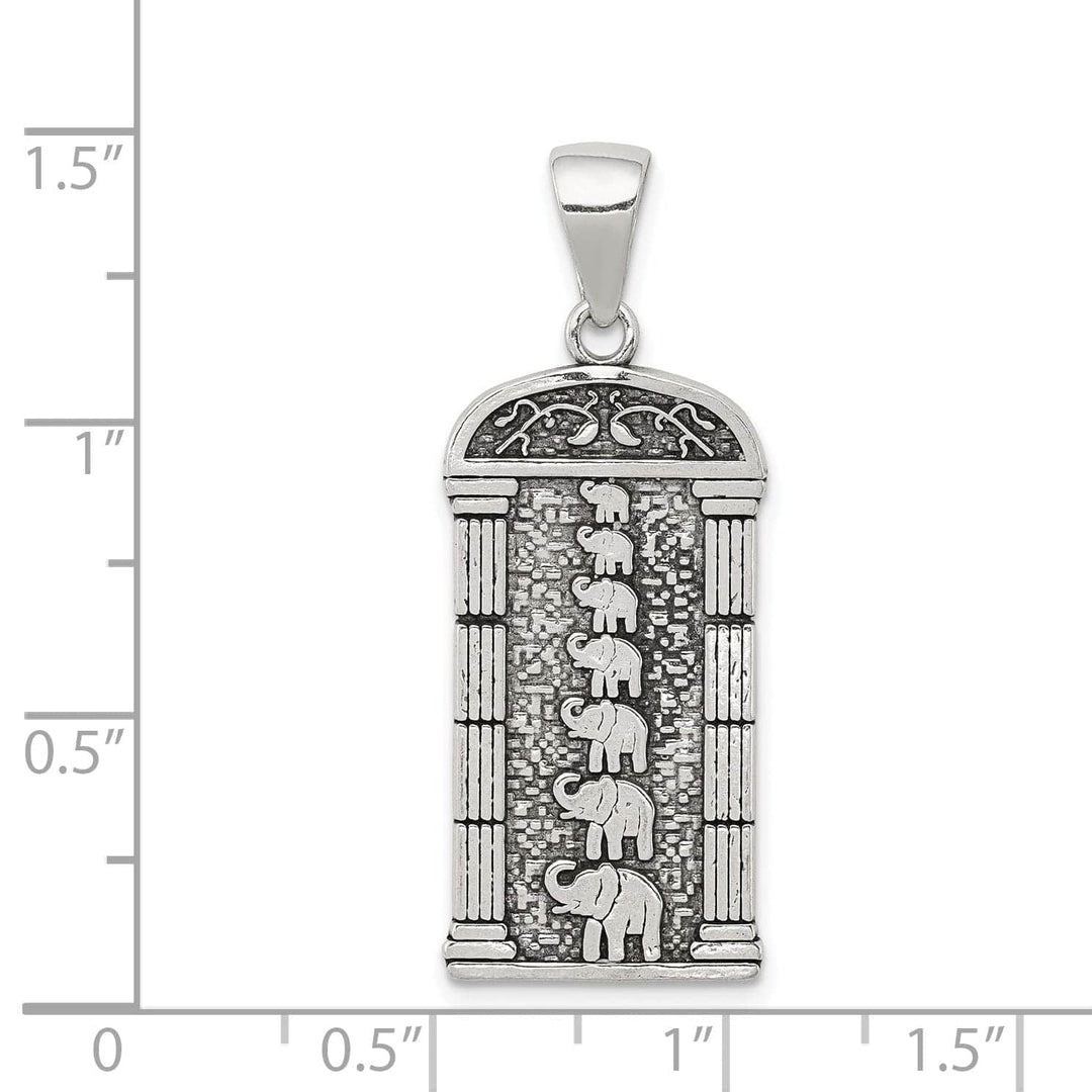 Lovely Rita's Pendants & Charms Silver Polish Antiqued Stacked Elephants Charm