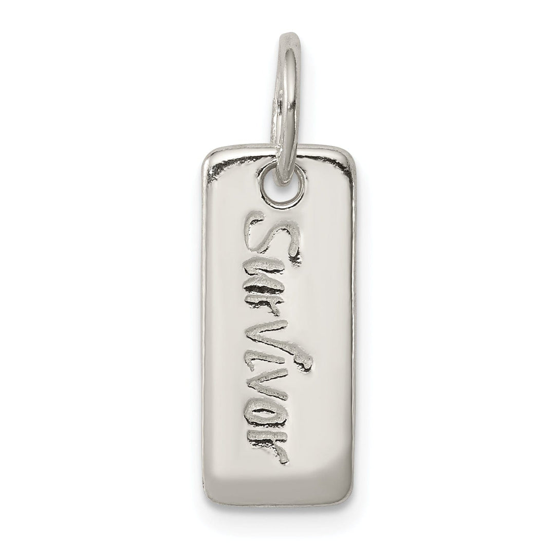 Lovely Rita's Pendants & Charms Silver Polish Courage Survivor Reversible Charm