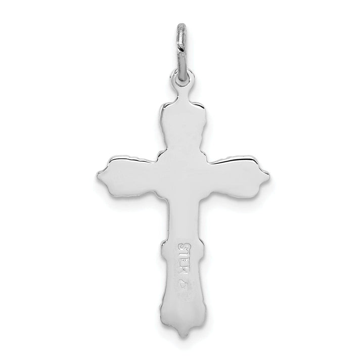 Lovely Rita's Pendants & Charms Silver Polish Finish Black Epoxy Cross Pendant