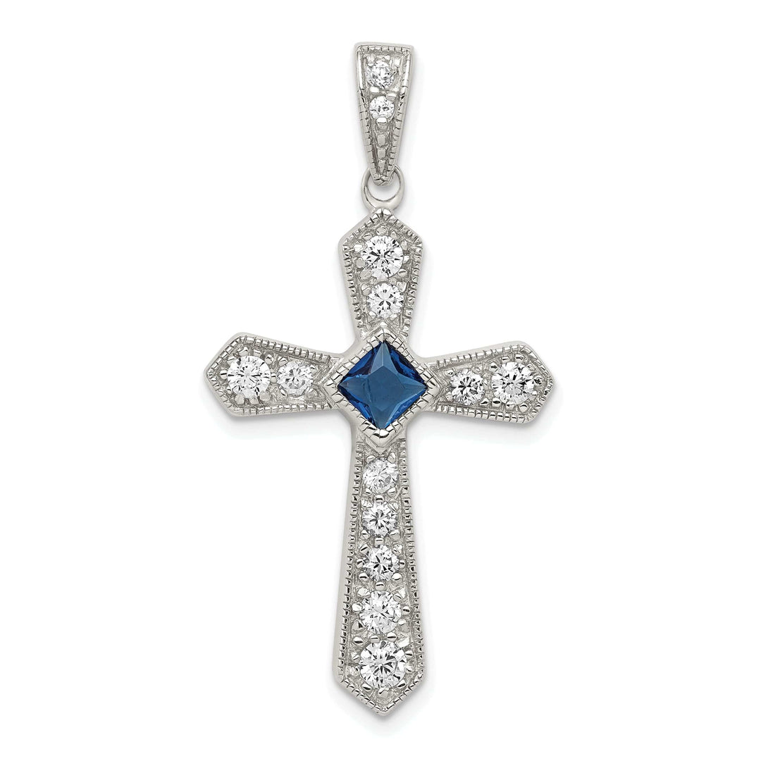Lovely Rita's Pendants & Charms Silver Polish Finish C.Z Passion Cross Pendant