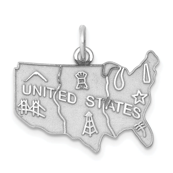 Lovely Rita's Pendants & Charms Silver Polish Satin Finish United States Charm