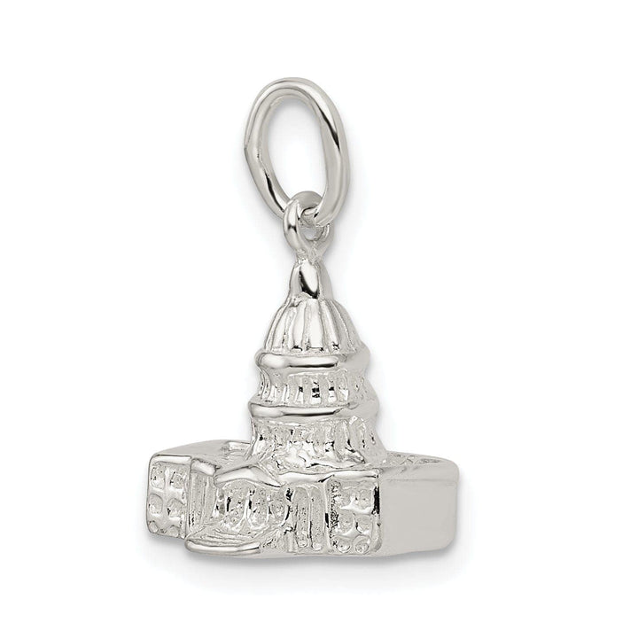 Lovely Rita's Pendants & Charms Silver Polished 3-D Capitol Building Charm