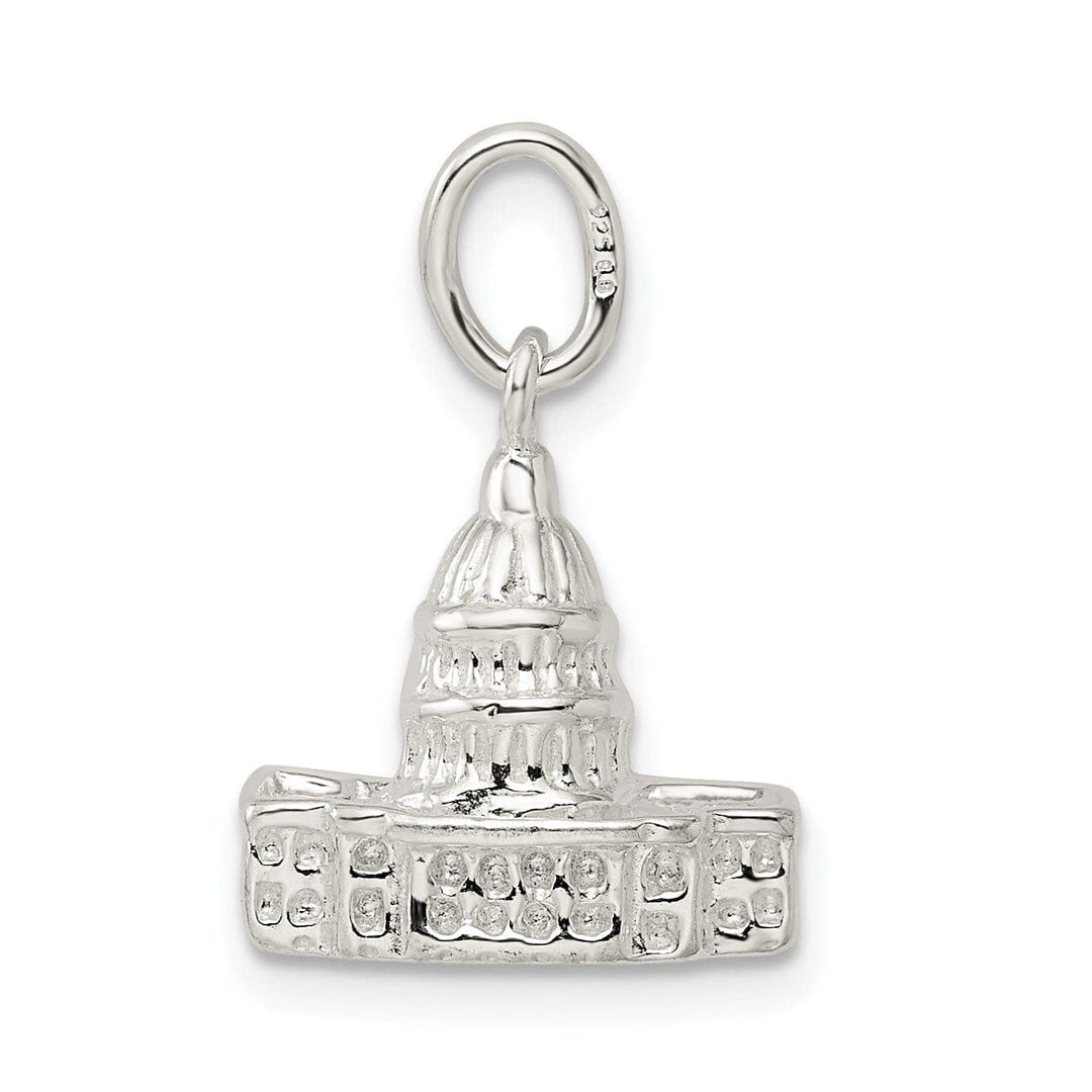 Lovely Rita's Pendants & Charms Silver Polished 3-D Capitol Building Charm