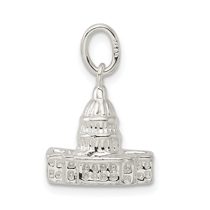 Lovely Rita's Pendants & Charms Silver Polished 3-D Capitol Building Charm