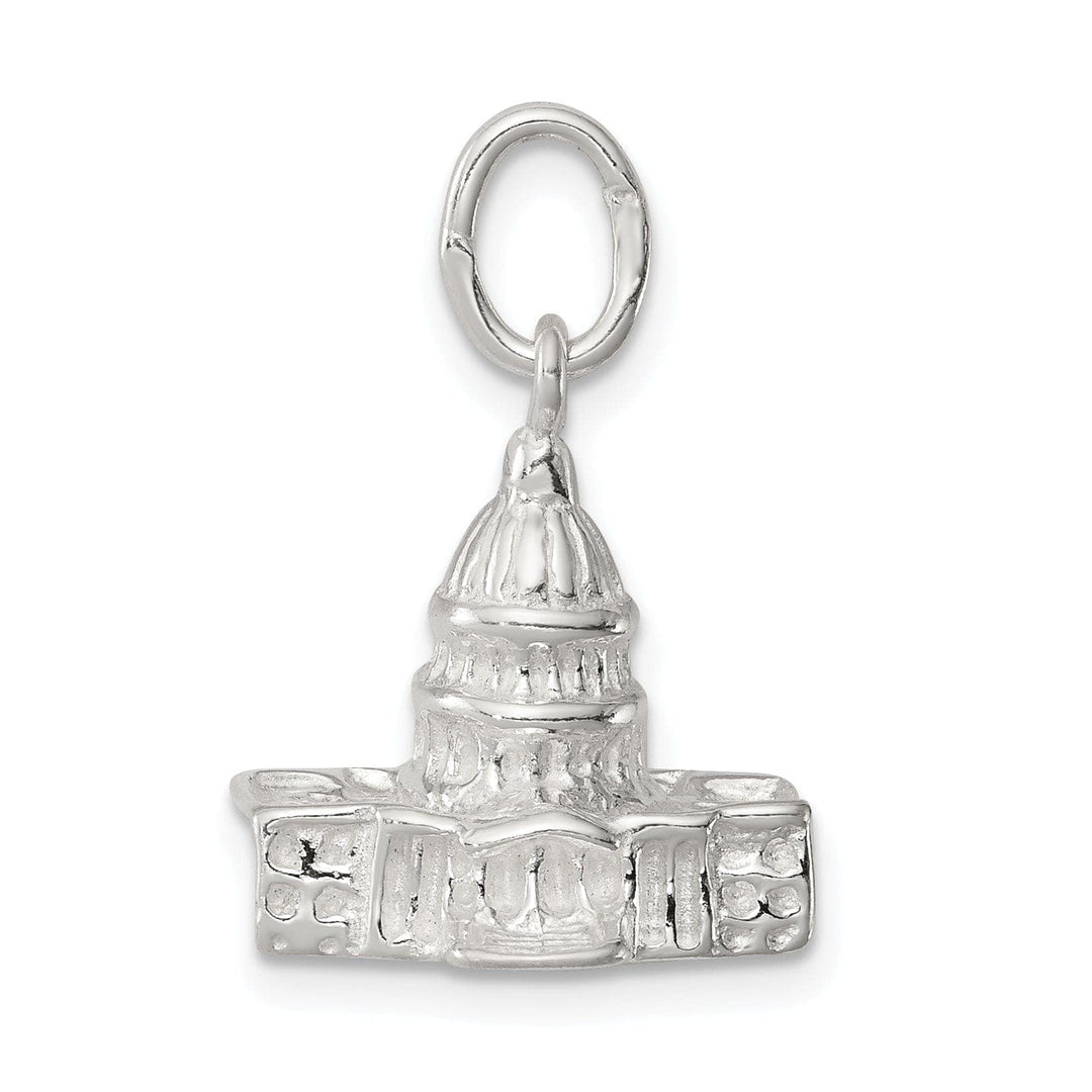 Lovely Rita's Pendants & Charms Silver Polished 3-D Capitol Building Charm
