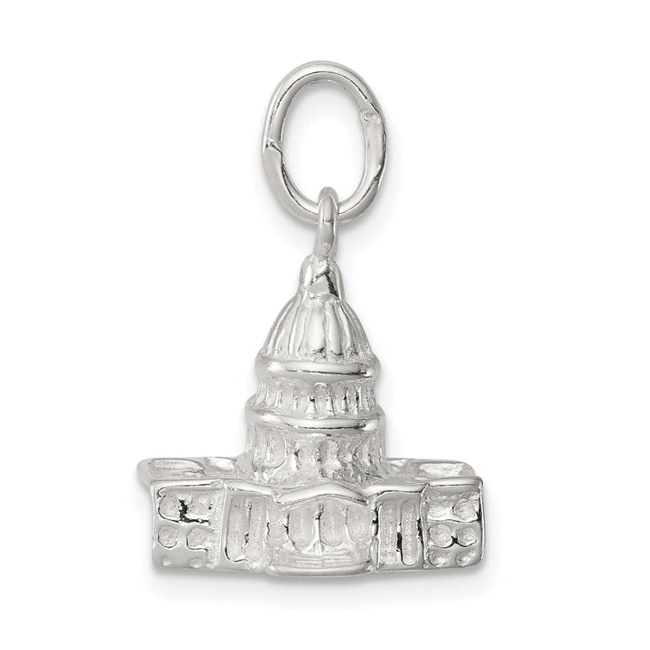 Lovely Rita's Pendants & Charms Silver Polished 3-D Capitol Building Charm