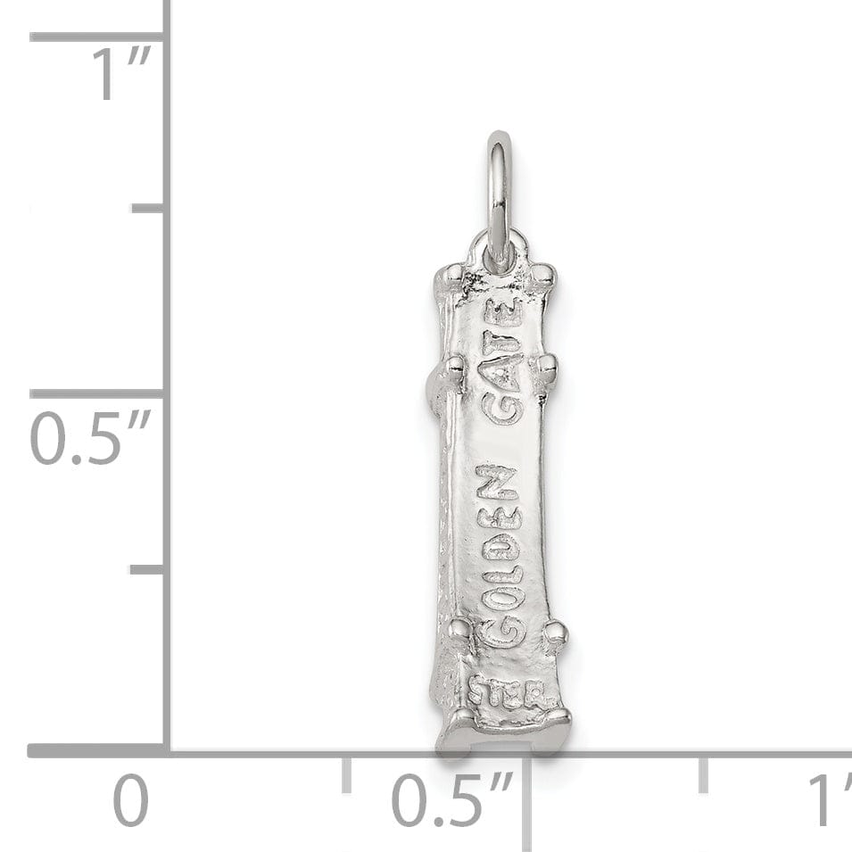 Lovely Rita's Pendants & Charms Silver Polished 3-D Golden Gate Bridge Charm