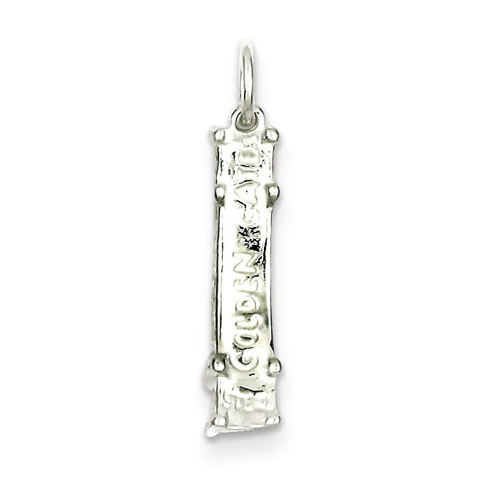 Lovely Rita's Pendants & Charms Silver Polished 3-D Golden Gate Bridge Charm