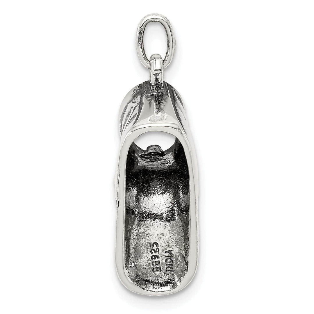 Lovely Rita's Pendants & Charms Silver Polished Antique 3-D Baby Shoe Charm