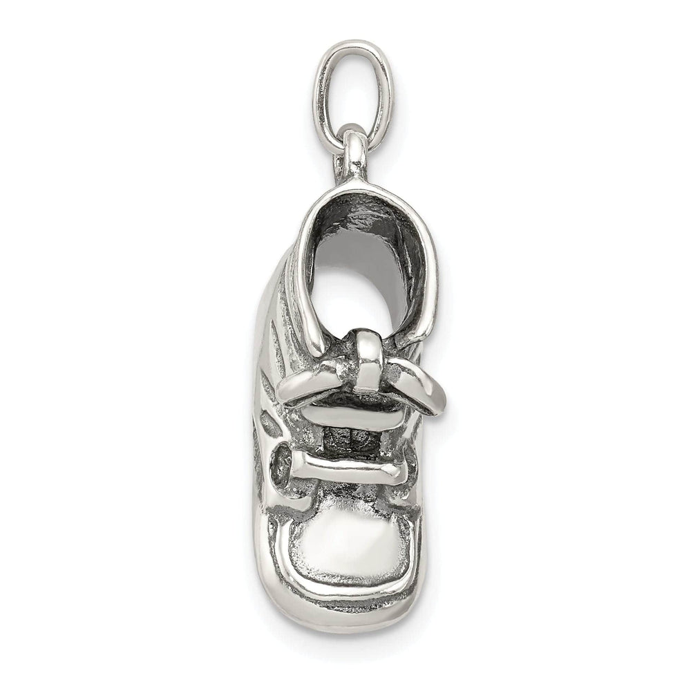 Lovely Rita's Pendants & Charms Silver Polished Antique 3-D Baby Shoe Charm
