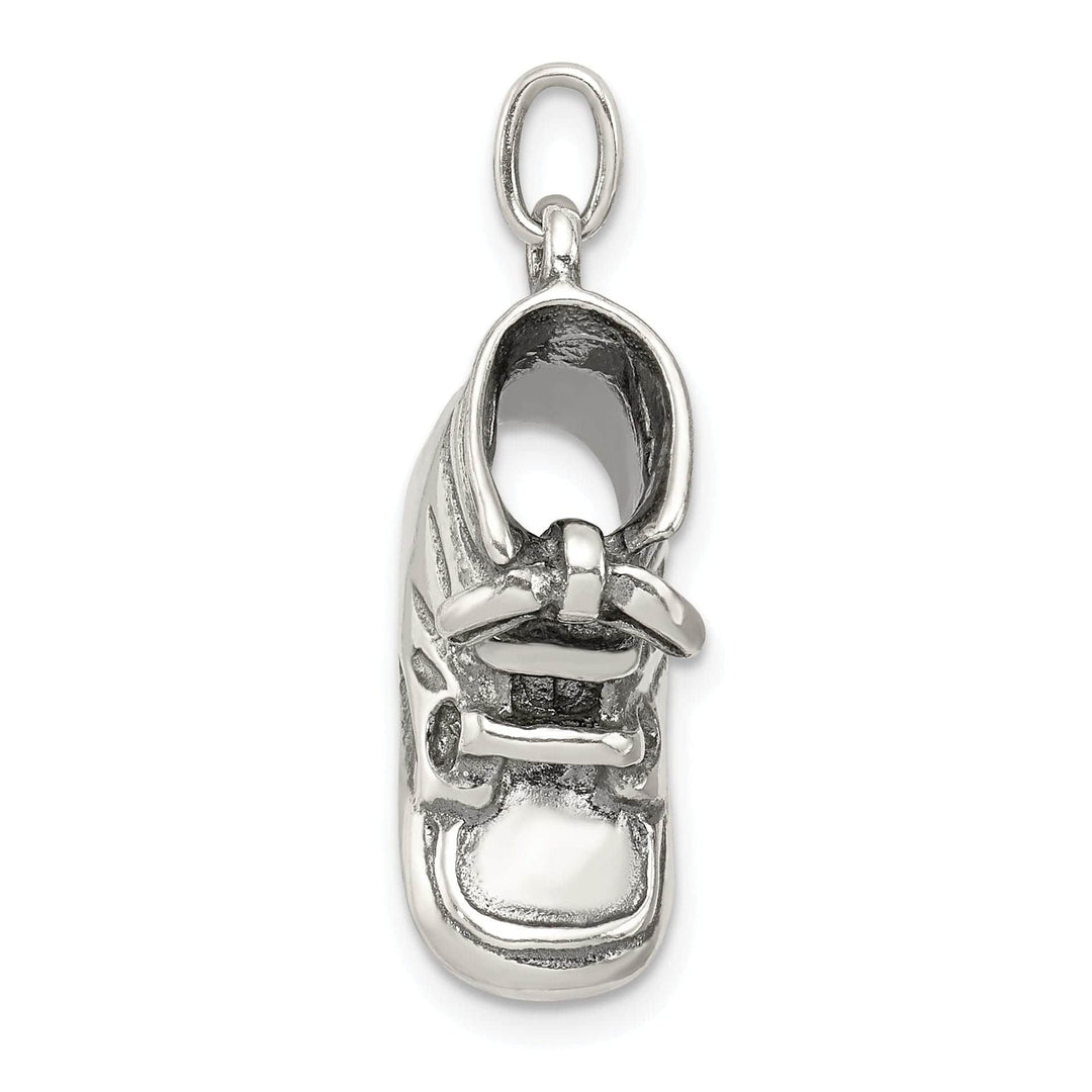 Lovely Rita's Pendants & Charms Silver Polished Antique 3-D Baby Shoe Charm