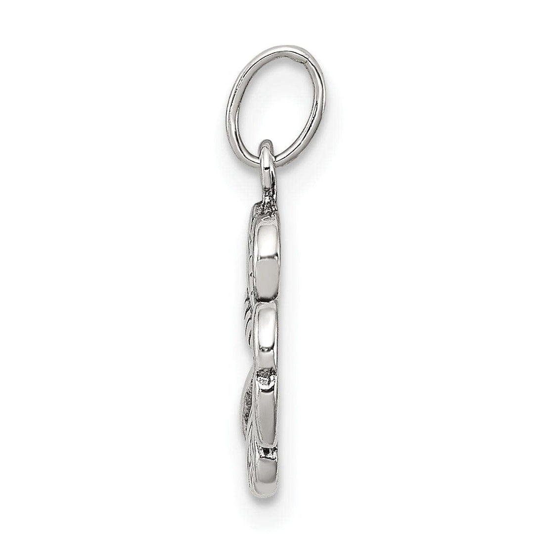 Lovely Rita's Pendants & Charms Silver Polished Antiqued 4-Leaf Clover Charm