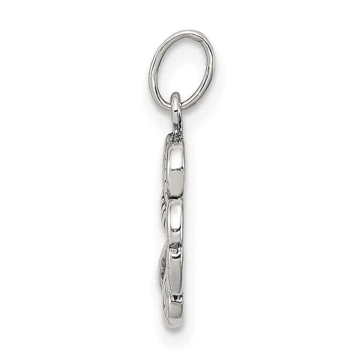 Lovely Rita's Pendants & Charms Silver Polished Antiqued 4-Leaf Clover Charm