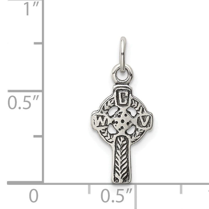 Lovely Rita's Pendants & Charms Silver Polished Antiqued Celtic Cross Pendant