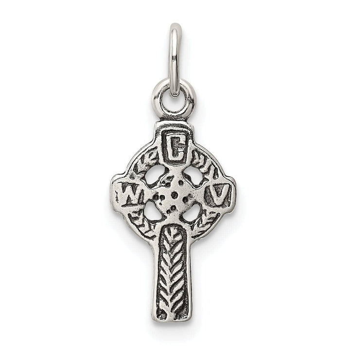 Lovely Rita's Pendants & Charms Silver Polished Antiqued Celtic Cross Pendant