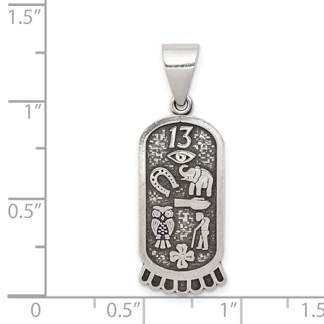 Lovely Rita's Pendants & Charms Silver Polished Antiqued Good Luck Icon Charm