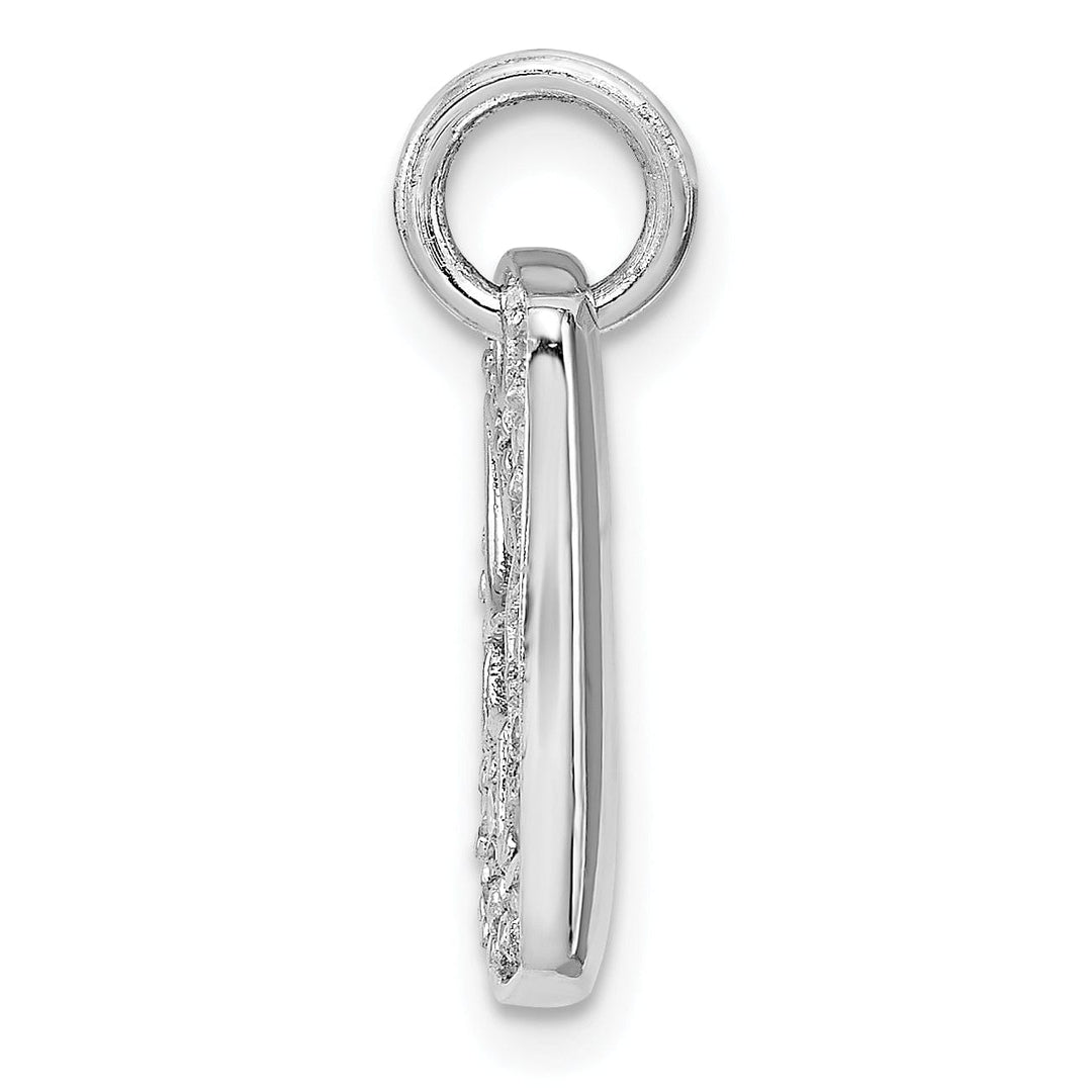 Lovely Rita's Pendants & Charms Silver Polished C.Z Dove Cut Out Design Charm