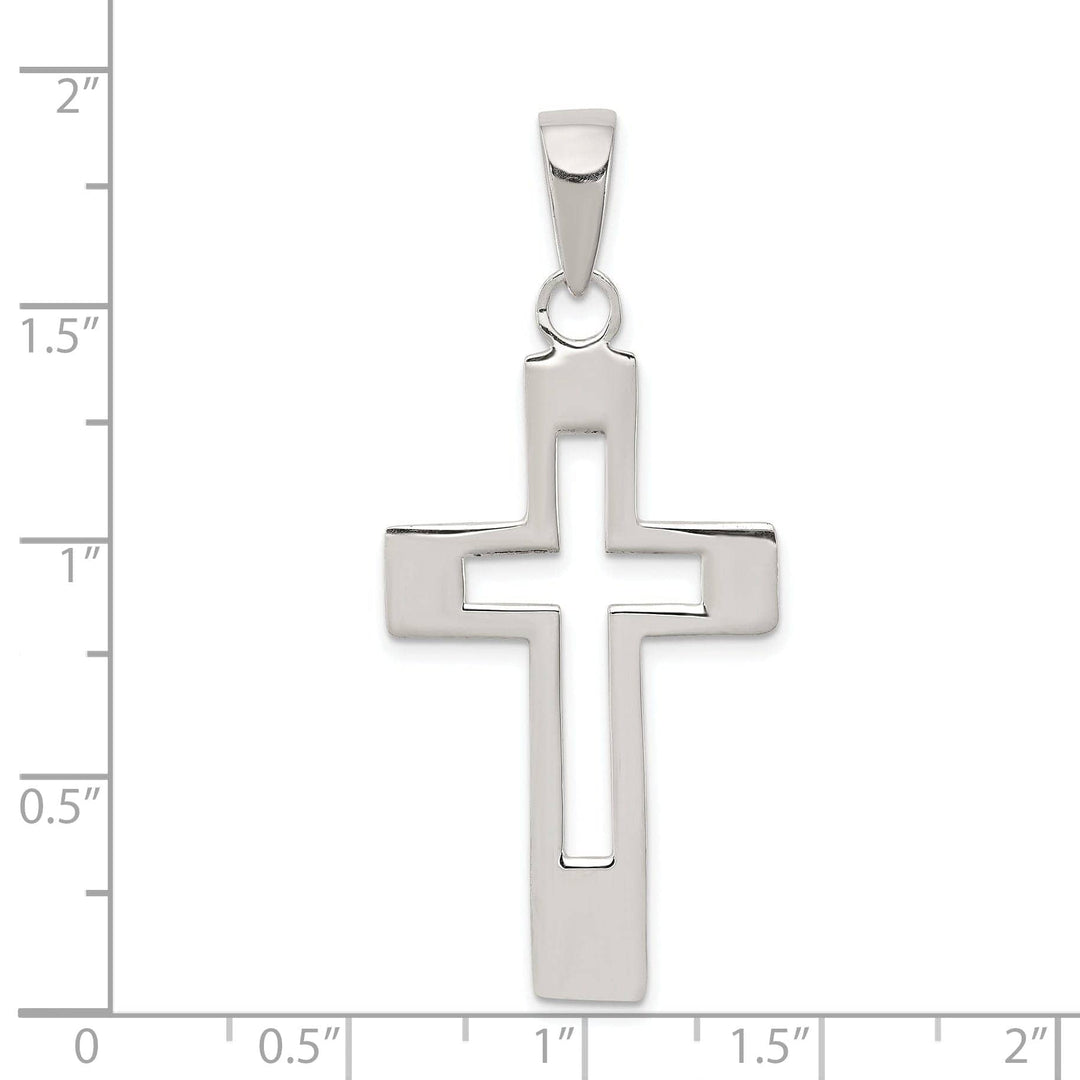 Lovely Rita's Pendants & Charms Silver Polished Design Latin Cross Pendant