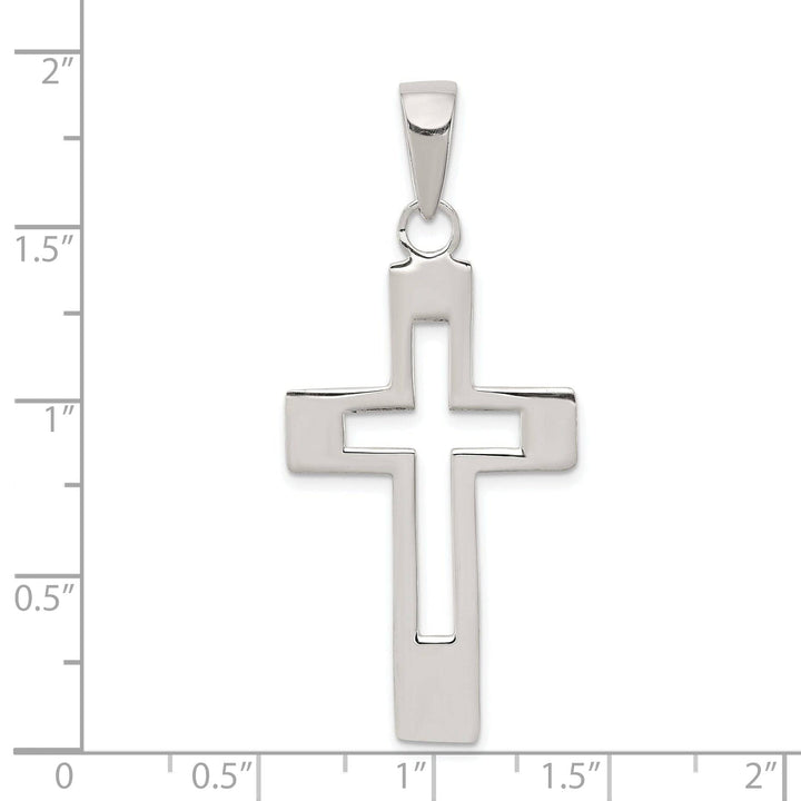 Lovely Rita's Pendants & Charms Silver Polished Design Latin Cross Pendant
