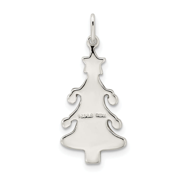 Lovely Rita's Pendants & Charms Silver Polished Enamel Christmas Tree Pendant