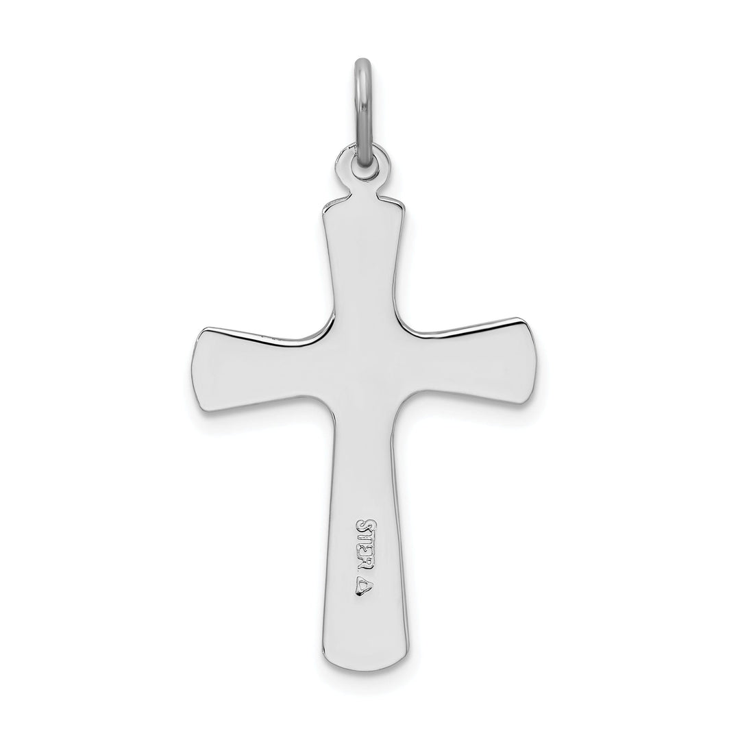 Lovely Rita's Pendants & Charms Silver Polished Enamel Finish Cross Pendant