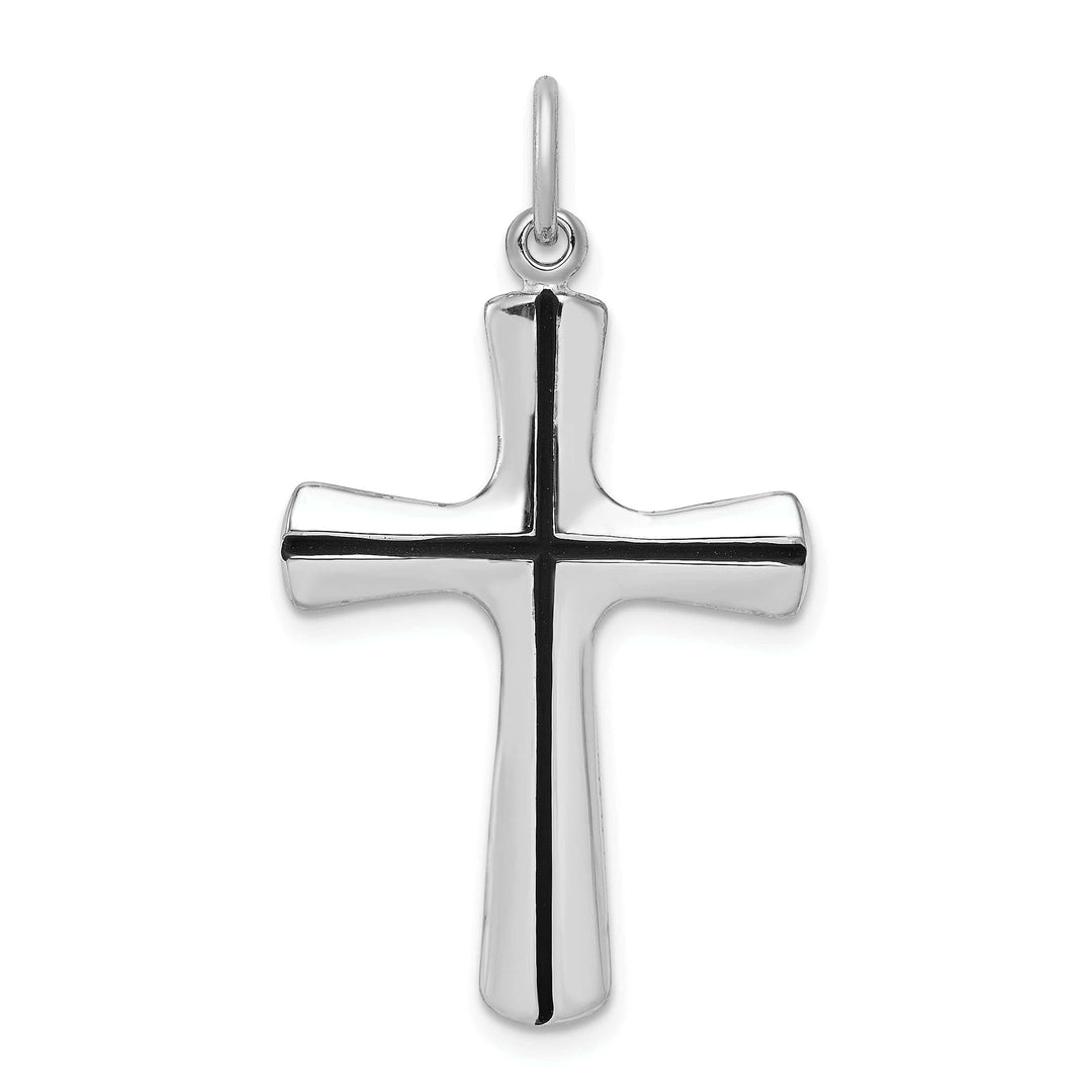 Lovely Rita's Pendants & Charms Silver Polished Enamel Finish Cross Pendant