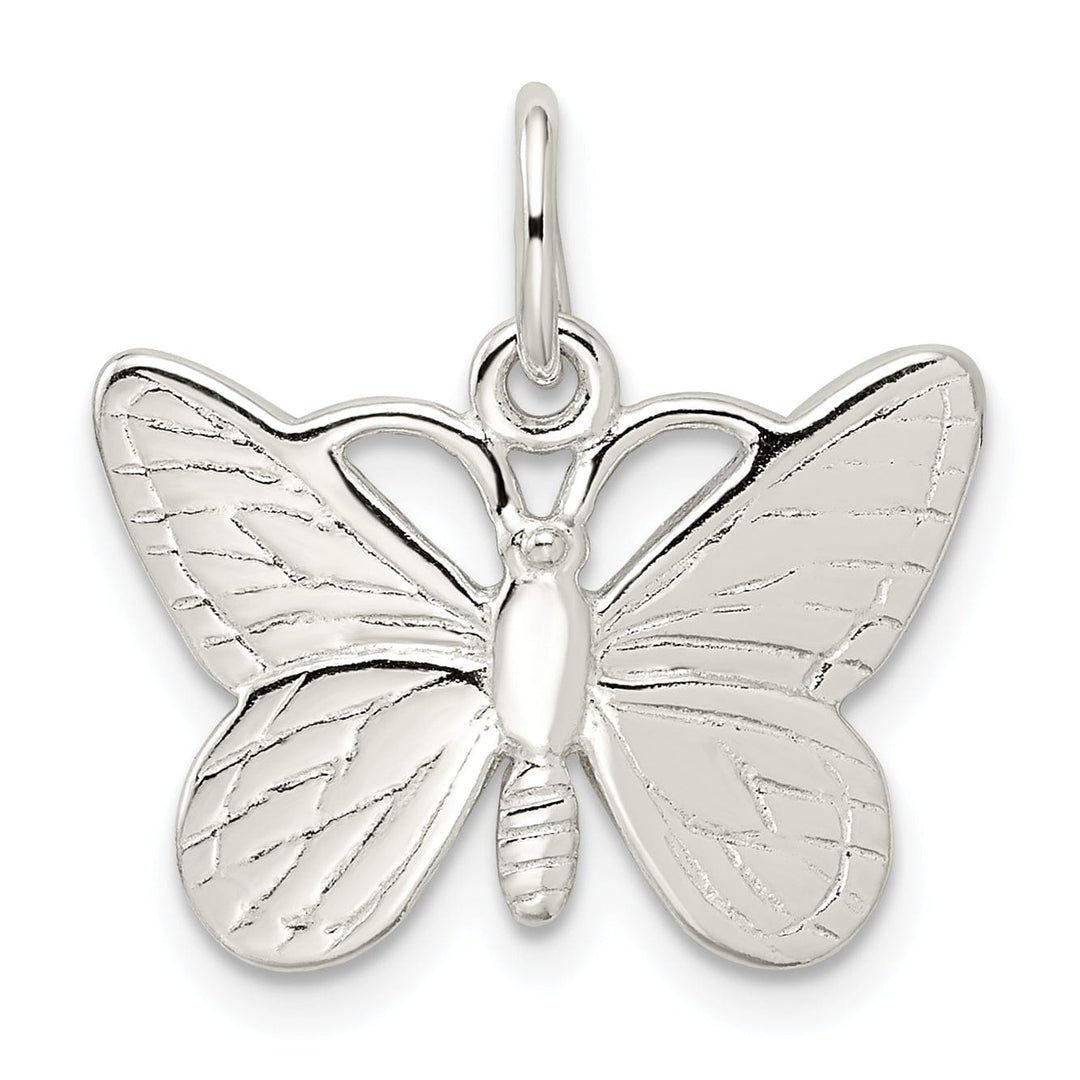 Lovely Rita's Pendants & Charms Silver Polished Finish 3-D Butterfly Charm