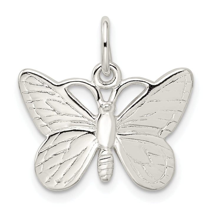Lovely Rita's Pendants & Charms Silver Polished Finish 3-D Butterfly Charm