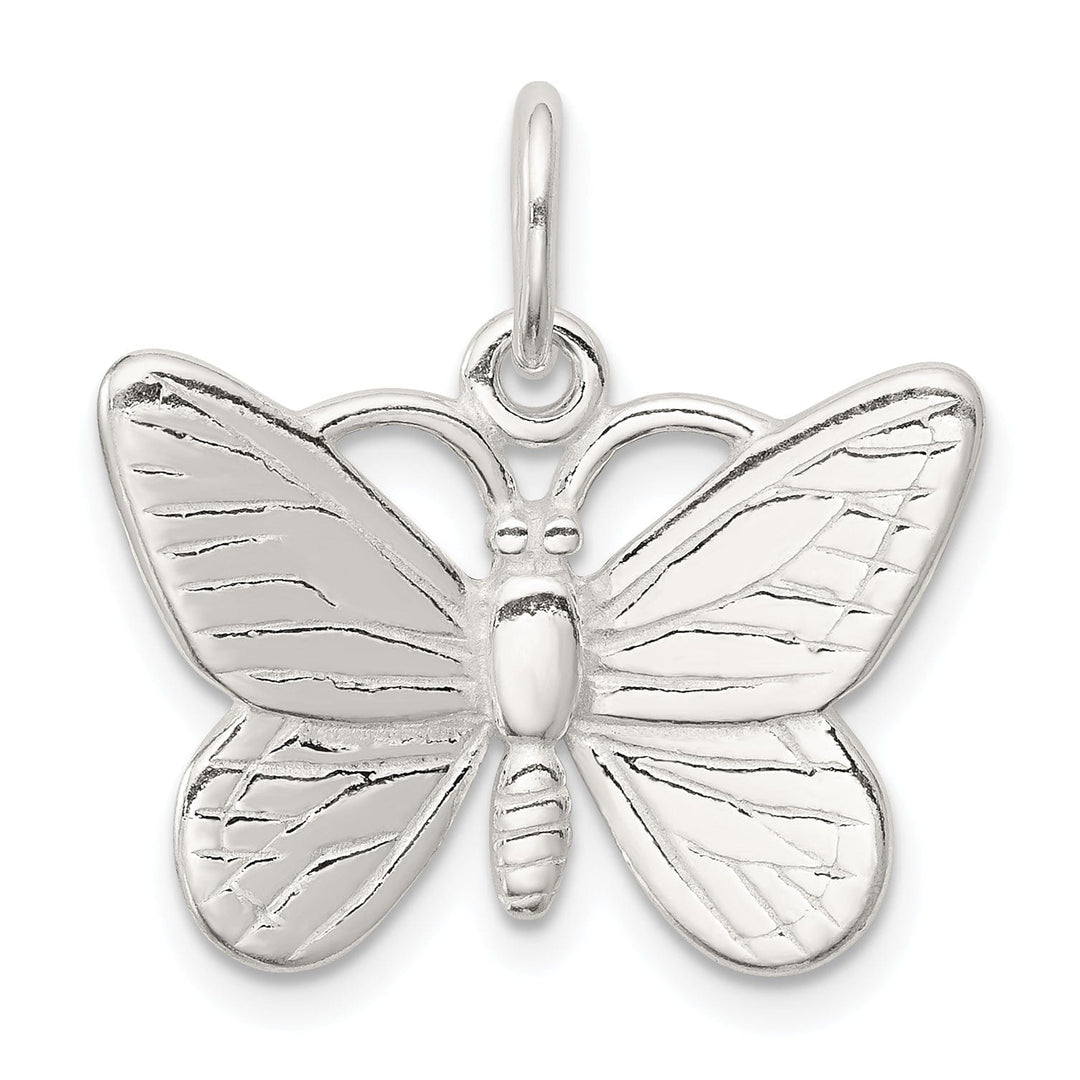 Lovely Rita's Pendants & Charms Silver Polished Finish 3-D Butterfly Charm