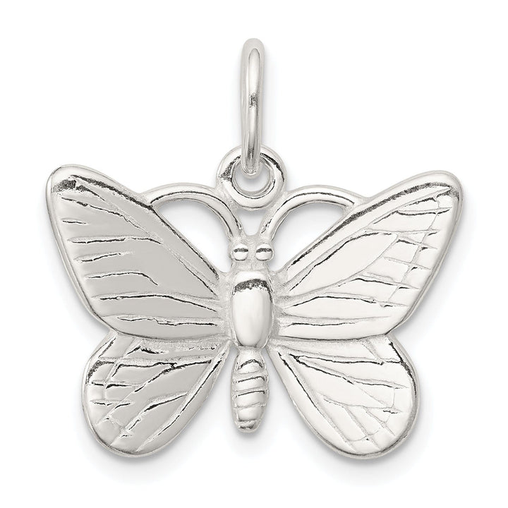 Lovely Rita's Pendants & Charms Silver Polished Finish 3-D Butterfly Charm