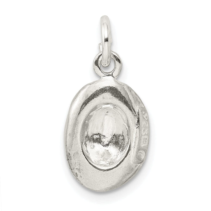 Lovely Rita's Pendants & Charms Silver Polished Finish 3-D Cowboy Hat Charm