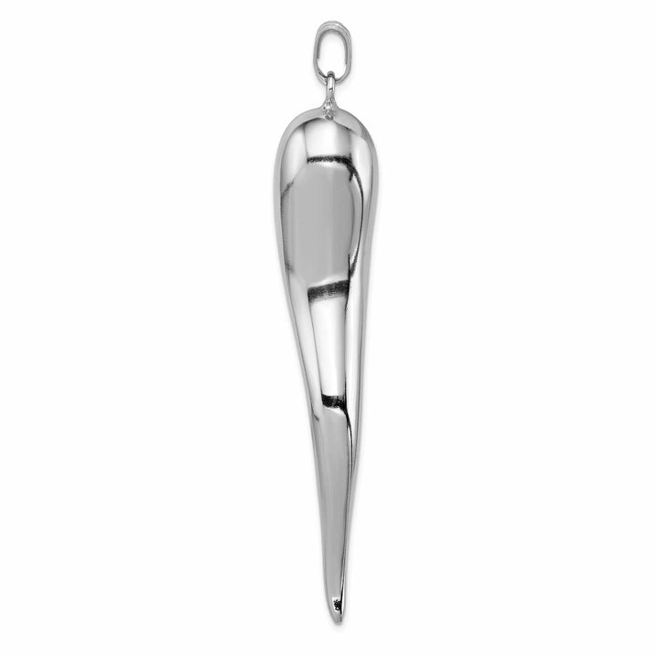Lovely Rita's Pendants & Charms Silver Polished Finish 3-D Italian Horn Charm