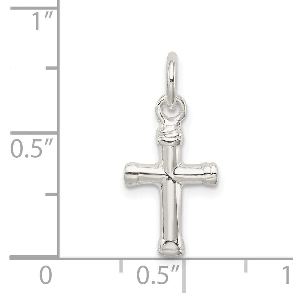 Lovely Rita's Pendants & Charms Silver Polished Finish 3-D Latin Cross Pendant