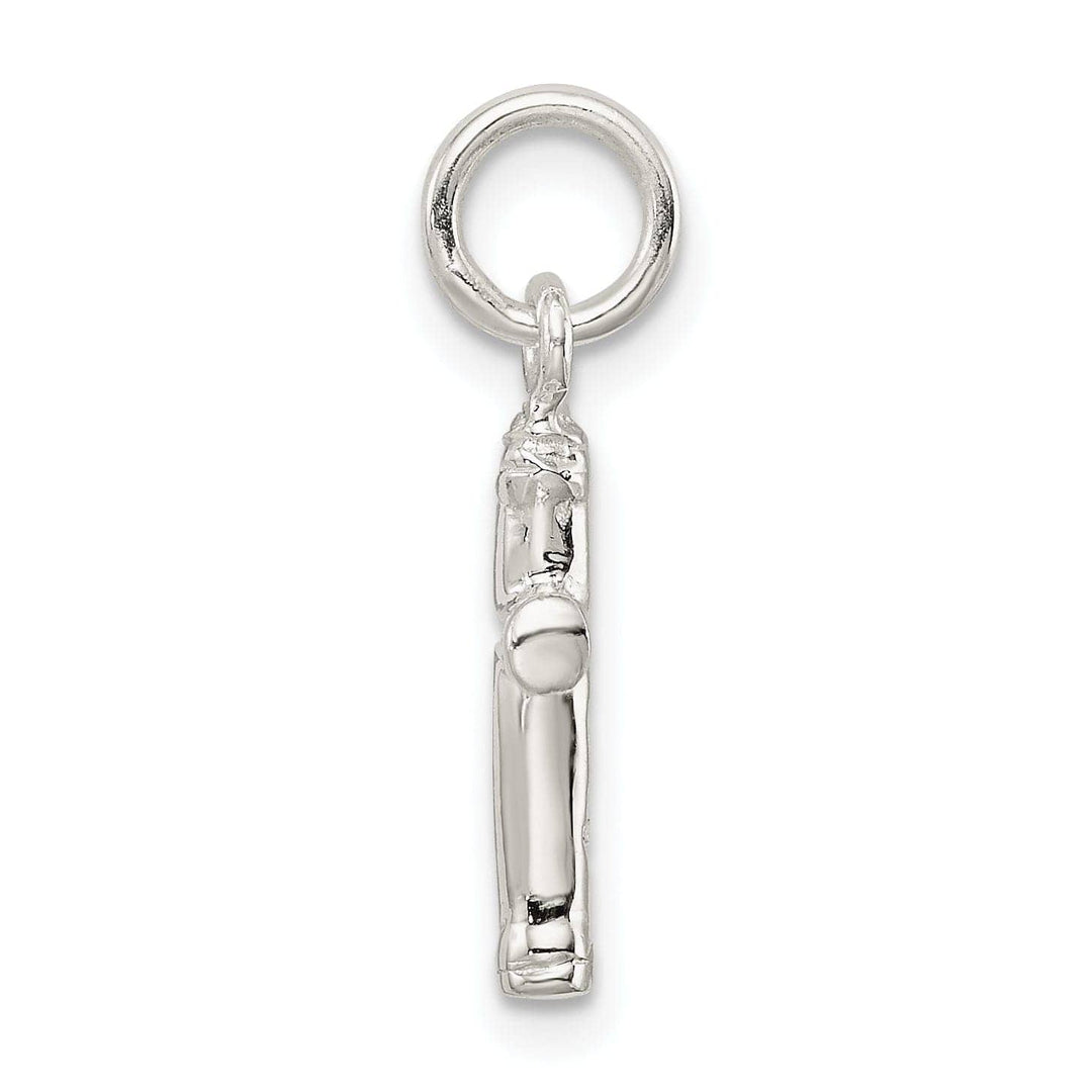 Lovely Rita's Pendants & Charms Silver Polished Finish 3-D Latin Cross Pendant