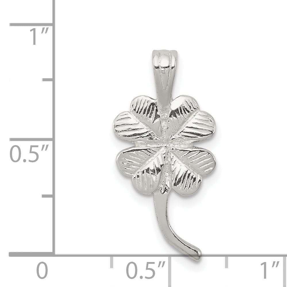 Lovely Rita's Pendants & Charms Silver Polished Finish 4-leaf Clover Charm