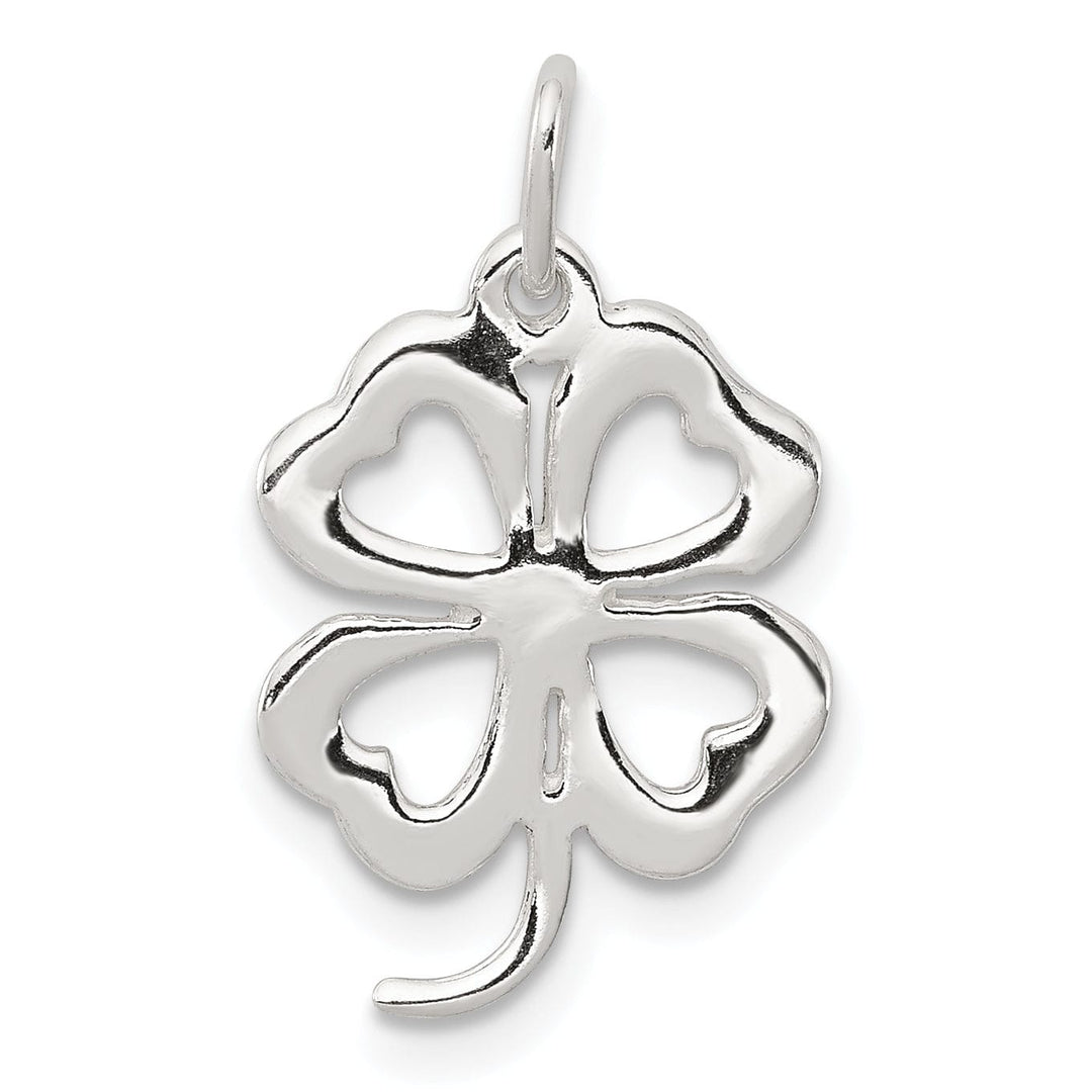 Lovely Rita's Pendants & Charms Silver Polished Finish 4-leaf Clover Pendant