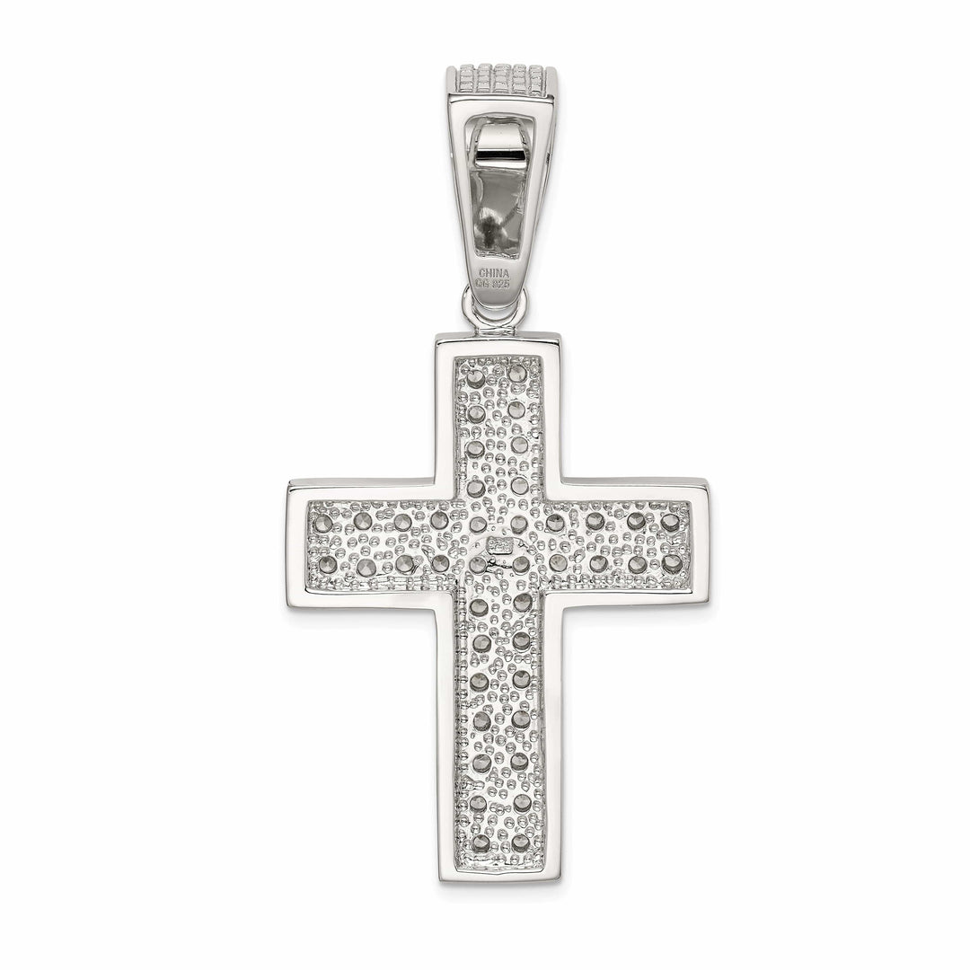Lovely Rita's Pendants & Charms Silver Polished Finish C.Z Cross Pendant