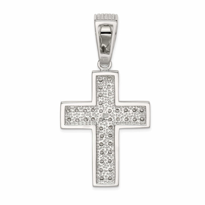 Lovely Rita's Pendants & Charms Silver Polished Finish C.Z Cross Pendant