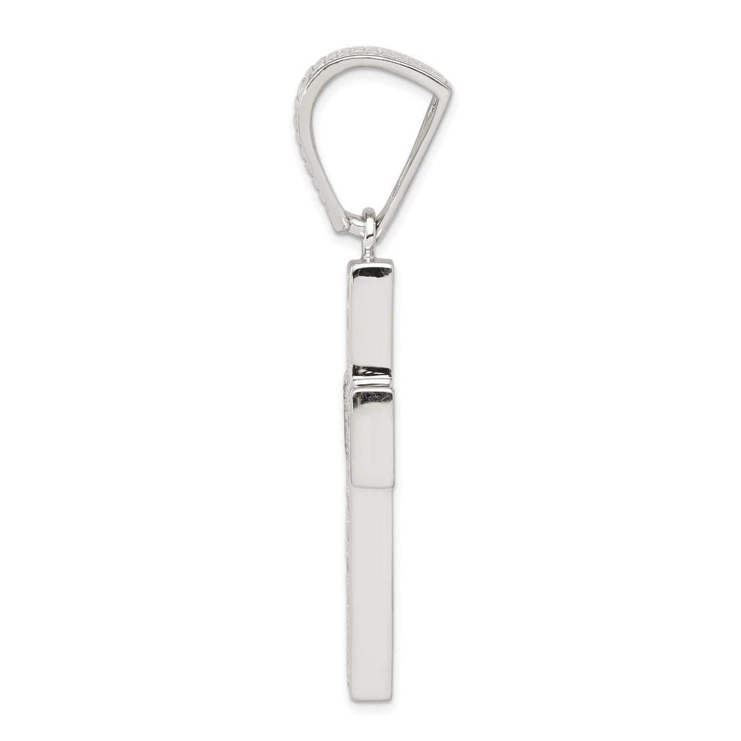 Lovely Rita's Pendants & Charms Silver Polished Finish C.Z Cross Pendant