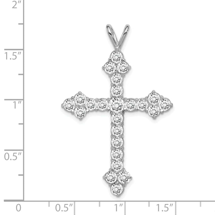 Lovely Rita's Pendants & Charms Silver Polished Finish C.Z Cross Pendant