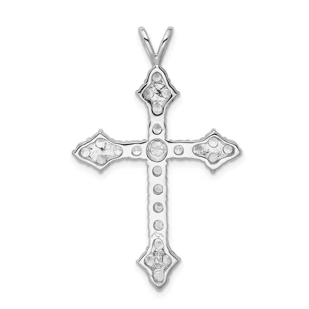 Lovely Rita's Pendants & Charms Silver Polished Finish C.Z Cross Pendant
