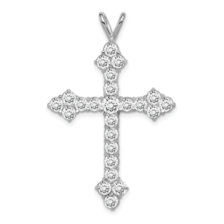 Lovely Rita's Pendants & Charms Silver Polished Finish C.Z Cross Pendant