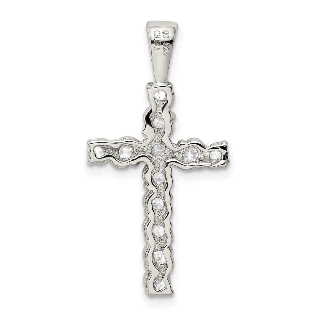 Lovely Rita's Pendants & Charms Silver Polished Finish C.Z Latin Cross Pendant